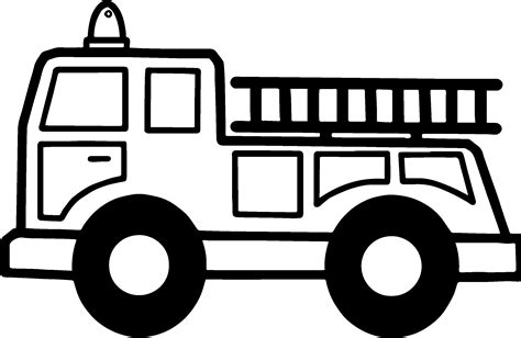 Printable Firetruck Coloring Page
